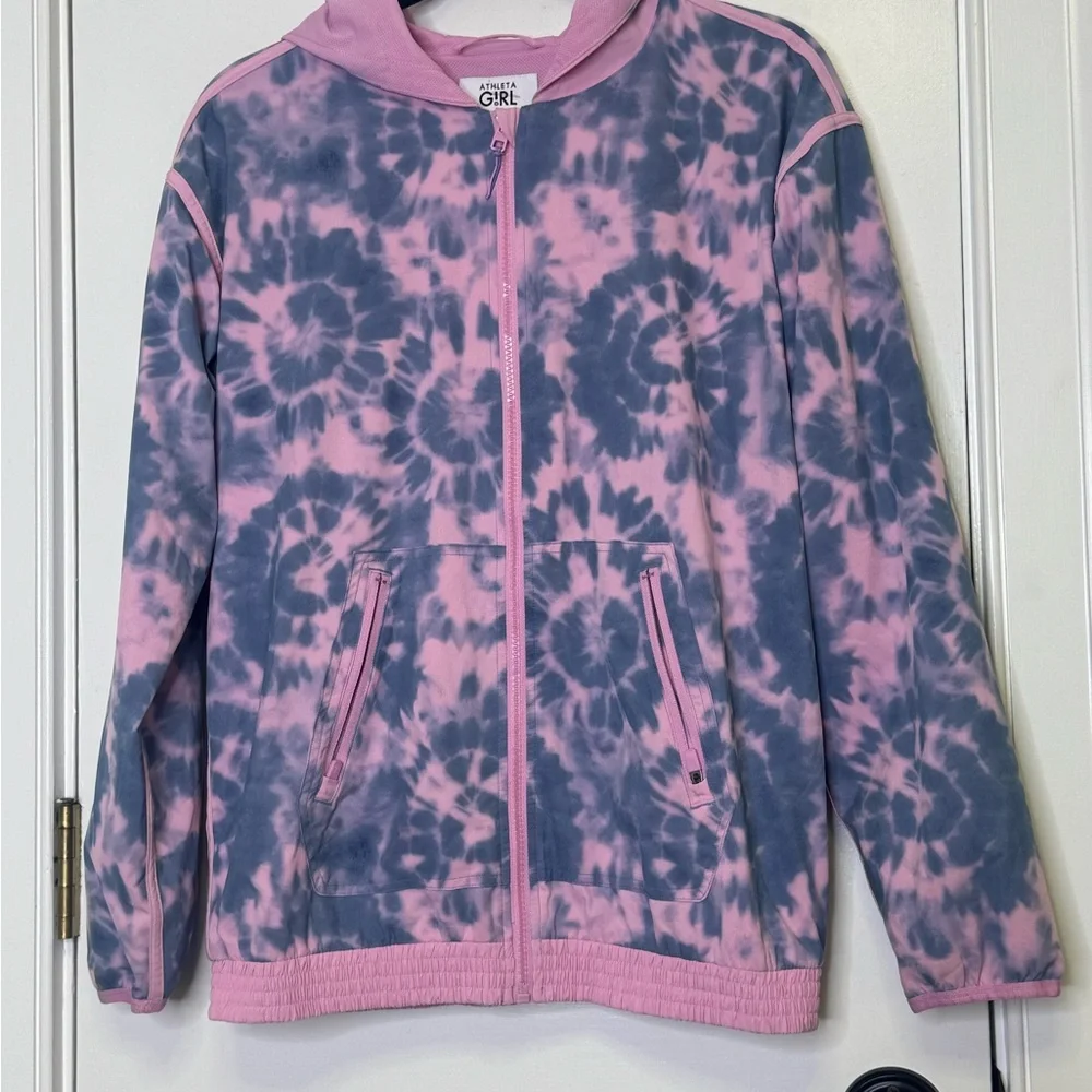 ⚽️ Athleta Girl Happy Go Lucky Zip Hooded Jacket – Size XXL (Fits XS-S Women)